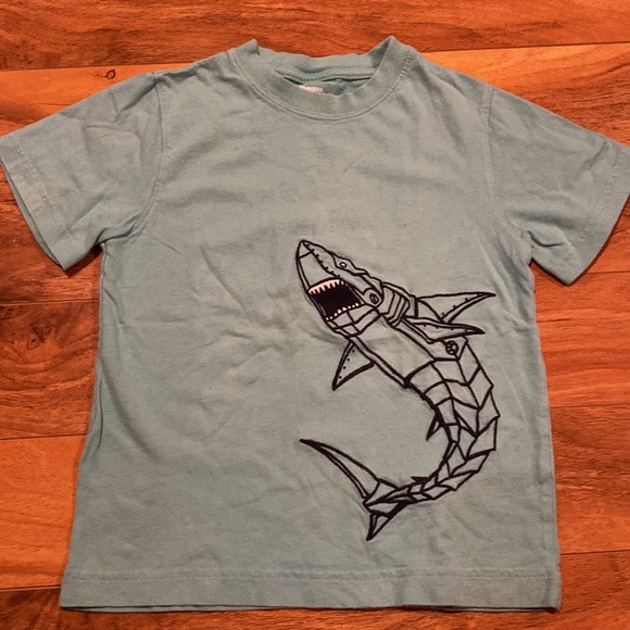 Boy’s Size 4 Gymboree T-shirts-Bundle of 2: Orange Bicycle & Turquoise Shark-EUC - Picture 6 of 9